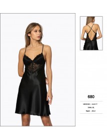 Pierre Cardin Black Short Nightgown 680