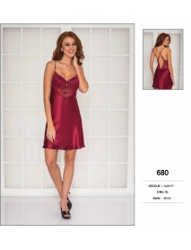 Pierre Cardin Burgundy Short Nightgown 680 