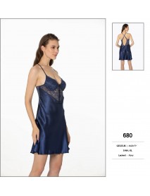 Pierre Cardin Navy Short Nightgown 680
