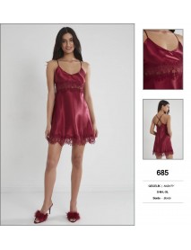 Pierre Cardin Burgundy Short Nightgown 685