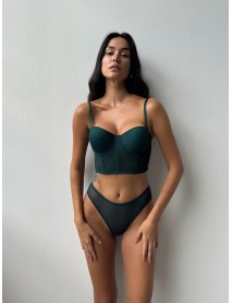 Cansoy Supported,Green Bustier Set 687TK