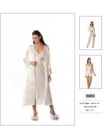 Pierre Cardin Satin 6 Pcs Ecru Set 6960