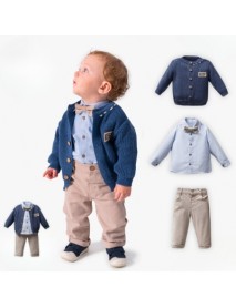 HIPPIL BOY 1-2-3-4 YEARS OLD BOW TIE KNITWEAR SET 7040