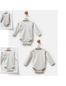MOİ NOİ 0/3-3/6 MONTHS PLAID 2-PIECE BODY 7073