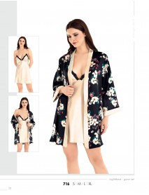 Moongirl 2-Piece Short Nightgown Set 716