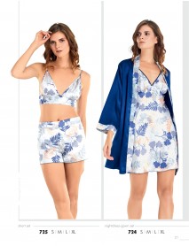 Moongirl 2-Pieces Short Nightgown Set 724 