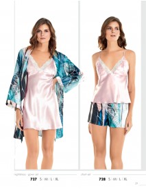 Moongirl  2-Pieces Short Nightgown Set 727 