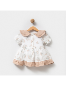 LOVEMAXX GIRL 1-2-3-4 YEARS OLD RUFFLED MUSLIN DRESS 7317