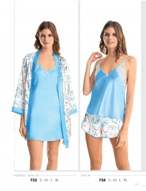 Moongirl 2-Piece Short Nightgown Set 733 