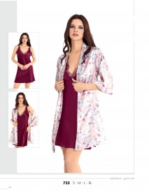 Moongirl 2-Piece Short Nightgown Set 735