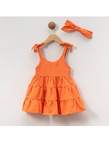 LOVEMAXX GIRL 1-2-3-4 YEARS OLD FRILLED LINEN DRESS 7370