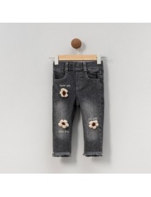 LOVEMAXX GIRL 1-2-3-4 YEARS OLD FLOWER JEANS 7406