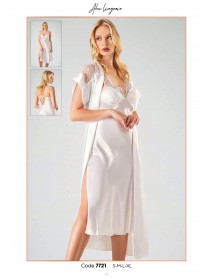 Ahu Long 2 Piece Set Nightgown,Dressing Gown 7721 