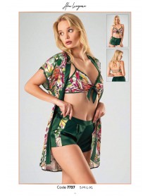 Ahu 3-Piece Shorts Set Nightgown 7727 