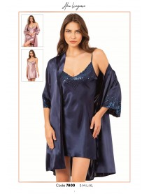 Ahu Short Nightgown,Dressing Gown Set Of 2 7800  