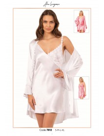 Ahu Short Nightgown,Dressing Gown Set Of 2 7812 