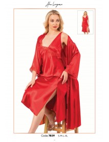 Ahu Long Nightgown,Dressing Gown Set Of 2 7839 