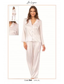  Ahu Satin Pajama Set 7841