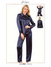 Ahu Satin Pajama Set 7843 