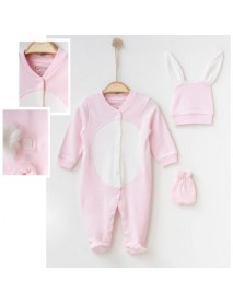 OBABY UNISEX 0/3-3/6 MONTHS RABBIT OVERALLS 8000