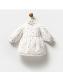 MOI NOI GIRL 6-9-12-18 MONTHS FLORAL MUSLIN DRESS 8039