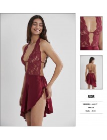 Pierre Cardin Burgundy Short Nightgown 805