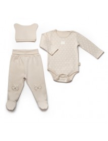 BABYCOSY UNISEX 3-6-9 MONTHS TEDDY 3-PIECE SET 8113