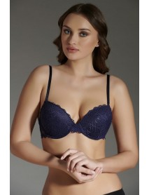 New Bra Push Up Lace Women's Bra Nvy Blue 8125