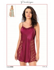 Ahu Satin Short Nightgown 8134