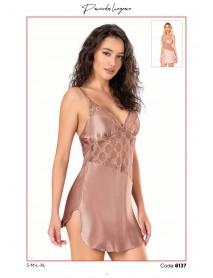 Ahu Satin Short Nightgown 8137