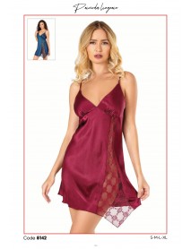 Ahu Satin Short Nightgown 8142
