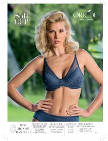 Orkide New Lacy Big Size Unfilled Bra 8250 
