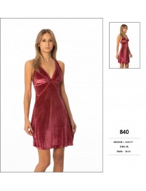 Pierre Cardin Burgundy Short Nightgown 840