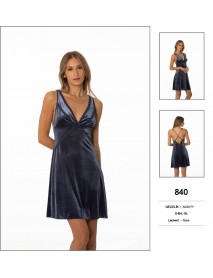 Pierre Cardin Navy Short Nightgown 840 