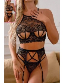 For Dreams Low-cut Fantasy Bustier and Garter Set 8456