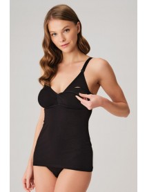 Anıl Modal Cotton Postpartum Breastfeeding Undershirt Black 8527 Anl