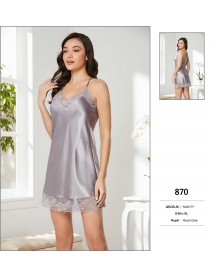   Pierre Cardin Grey Short Nightgown 870