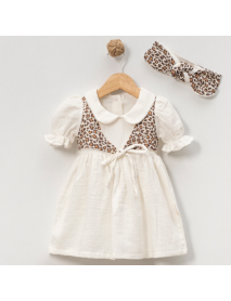 POPSHOPS GIRL 6-9-12-18 MONTHS LEOPARD VEST DRESS 872