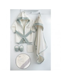 GAYE BABY BOY 0-12 MONTHS BE KIND EMBROIDERED BATHROBE SET 892