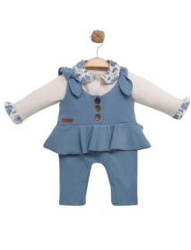TAFYY GIRL 6-9-12-18 MONTHS FLORAL DENIM DUMMY SET 9003