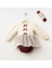 MINI GIRL 3-6-9 MONTHS OLIVIA ROMPER 9009