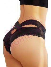 NightLight Erotic Panties with Cross Back and Side Lace 9115-1