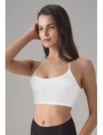 Doreanse Halter Neck Ribbed Tank Crop 9132