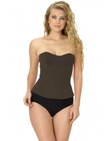 MI 9155 F Frilly Sweating Bustier Brown