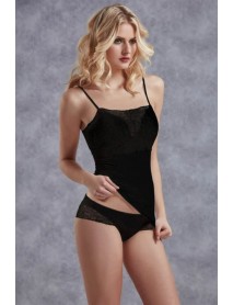 Doreanse Modal Lace Slip Undershirt Set Black 9450