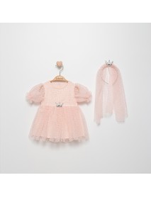 Bebezade Girl 9-12-18-24 Months Crowned Princess Dress 993BZ
