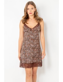 Miorre Lace Soft Combed Cotton Nightgown Set 001-018237 
