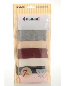 DoReMi Patterned Daily Fit 7-Pack Daily Comfortable Fit Women's Panties 002-001820