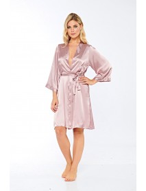 Sistina Silk Satin Mink Dressing Gown 14006