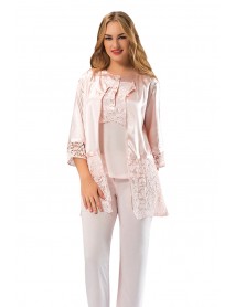 Sistina Satin Dowry Pajamas Set 1417 
